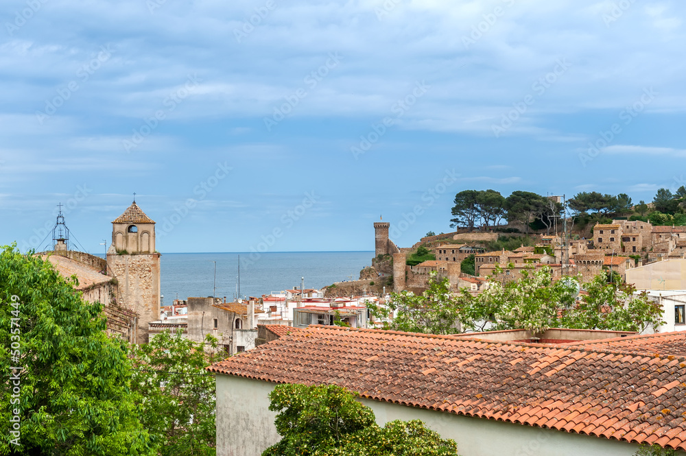 Tossa De Mar, Catalonia, Spain. Picturesque little town near Barcelona. Famous tourist destination Costa Brava.