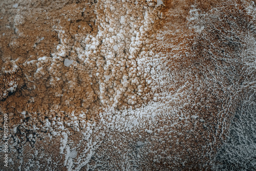 View of Sulfur deposits in Yellowstone National Park