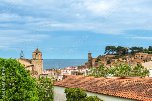 Tossa De Mar, Catalonia, Spain. Picturesque little town near Barcelona. Famous tourist destination Costa Brava. photo