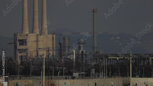 Wallpaper Mural barcelona coastline with power station in background Torontodigital.ca