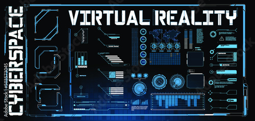 HUD Futuristic Elements Basic Communication Concept Vector Set.  HUD aim control frame interface, futuristic target vector screen ui of Sci Fi game. 