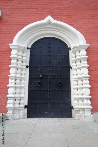 Vysokopetrovsky Monastery in Moscow, famous landmark. photo