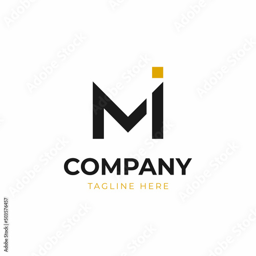 Letter MI vector logo design