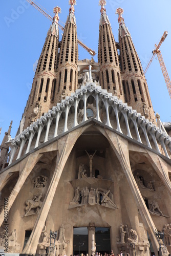 Barcelona, Spain - september 28th 2019: Sagrada Familia