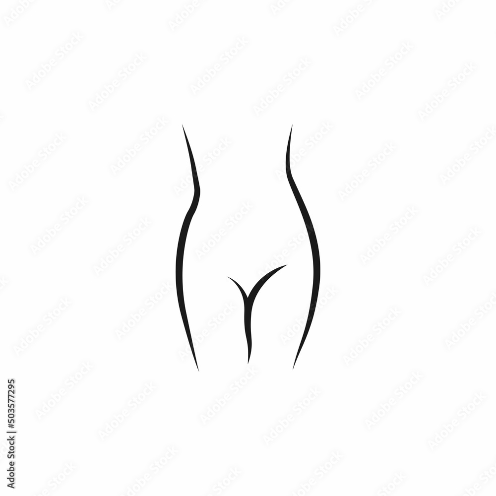 Young female body outline silhouettes beauty logos Young female body outline silhouettes beauty logos