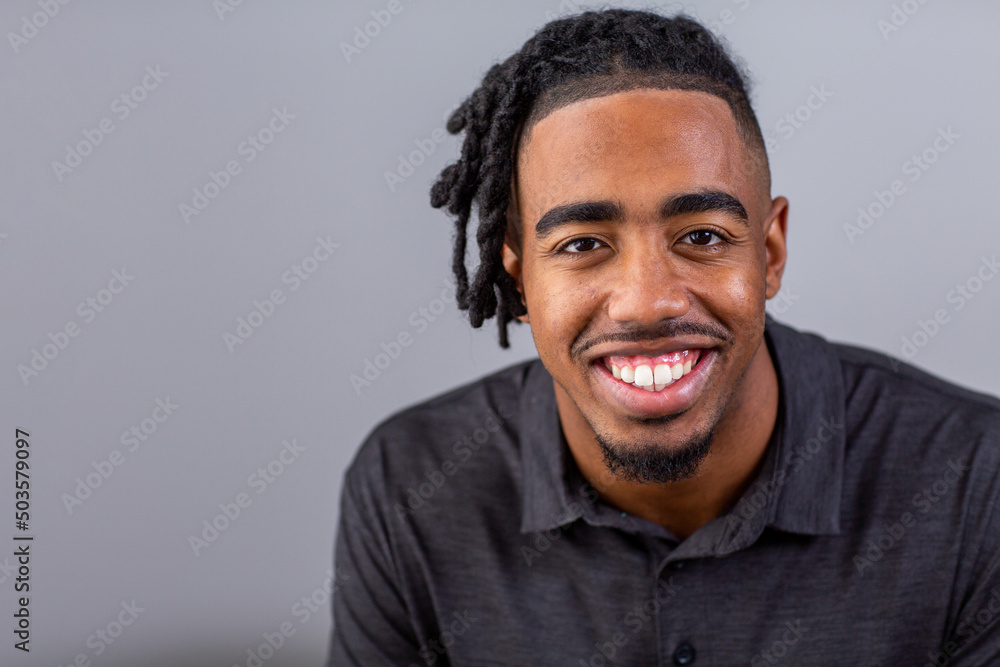 Portrait of A Young African American Man Smiling Portrait of A Young African American Man Smiling