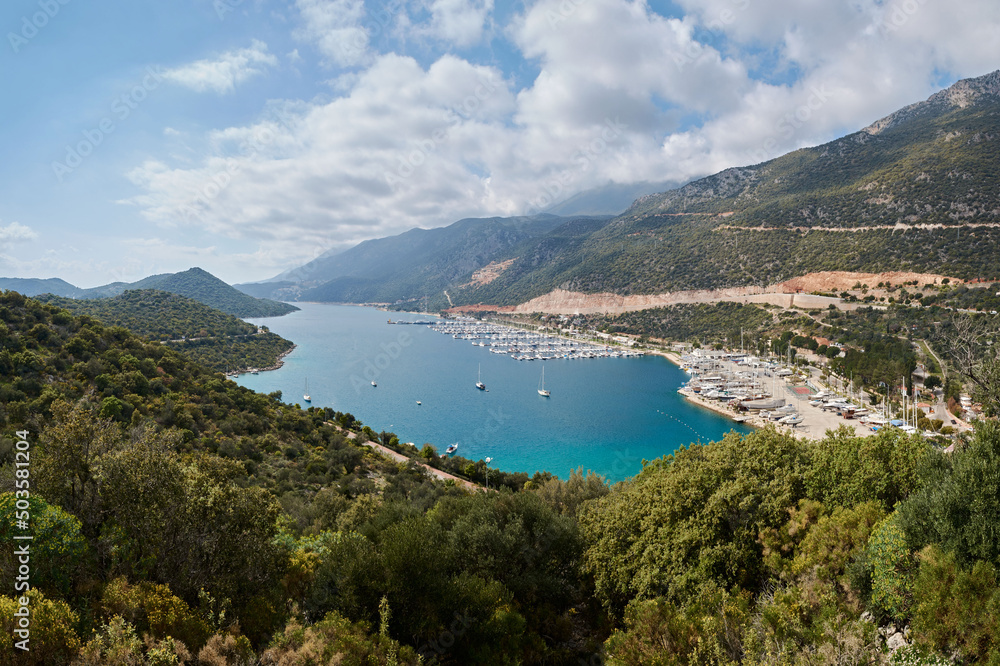 Beautiful panoramic view of the Kas Marina, Turkey Beautiful panoramic view of the Kas Marina, Turkey