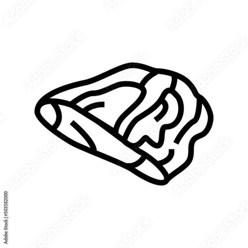 brisket beef meat line icon vector. brisket beef meat sign. isolated contour symbol black illustration