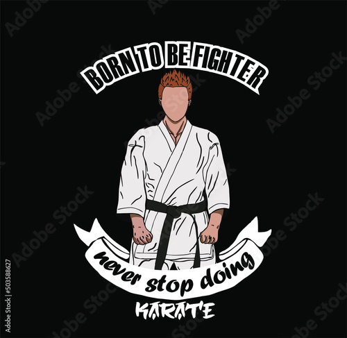 vector illustration karate dancing and muaythai