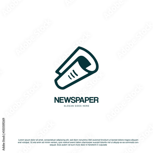 Modern newspaper logo design. best news Logo template design