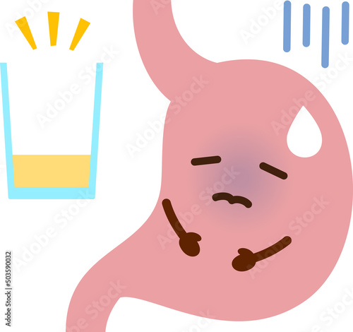 胃酸が少ない胃のキャラクター、低胃酸
