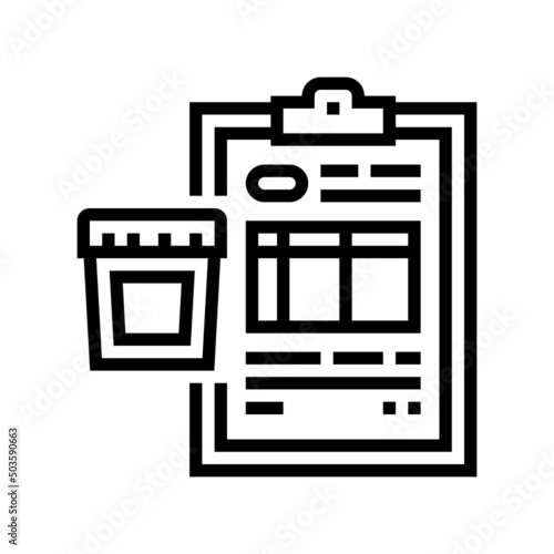 compliance drug test line icon vector. compliance drug test sign. isolated contour symbol black illustration