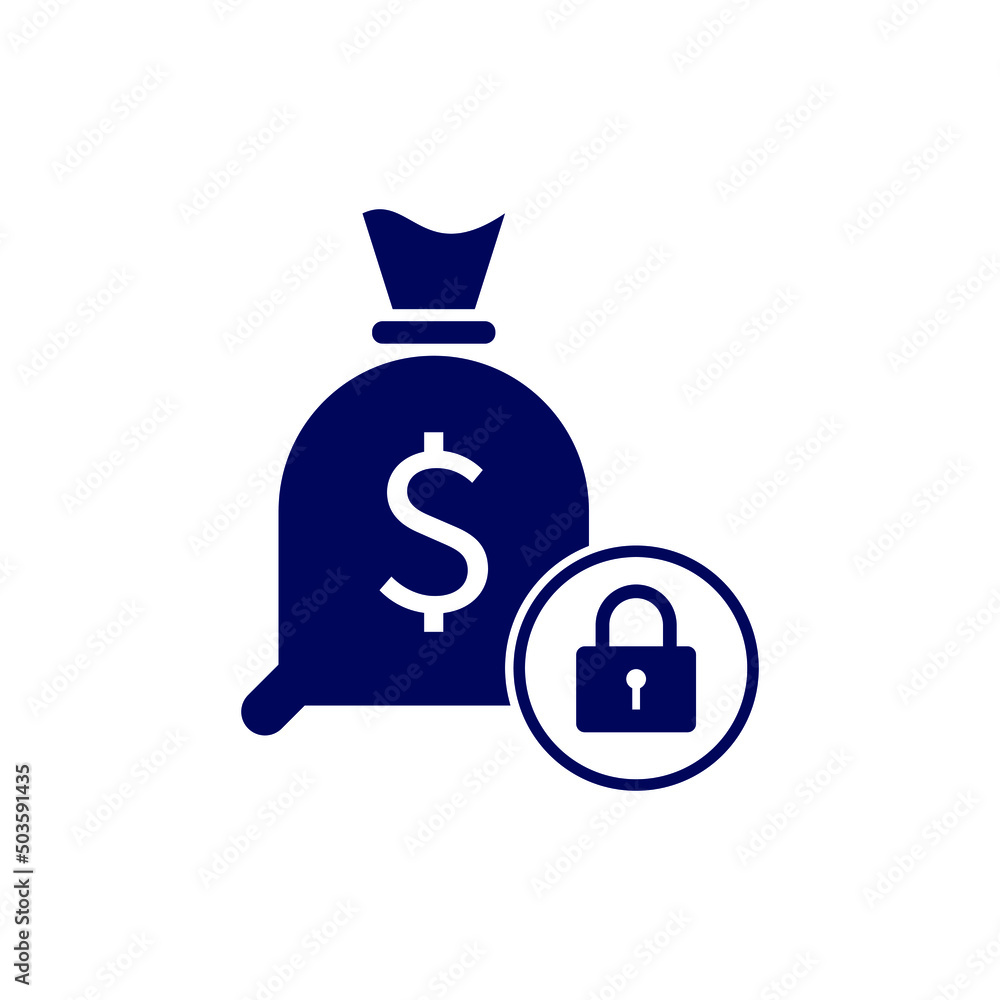 Money protection icon design. isolated on white background