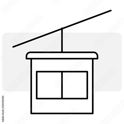 Funicular icon. Design element. Vector illustration. stock image. 