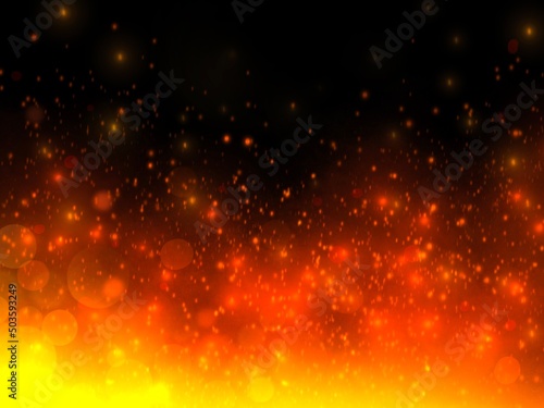火の粉と炎の背景素材