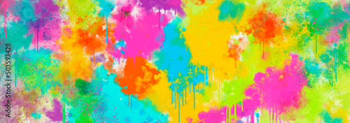 Colorful Grunge Paint Image Background