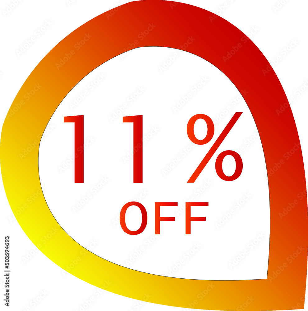 11 percent off with orange vector off circle format 11 percent off with orange vector off circle format