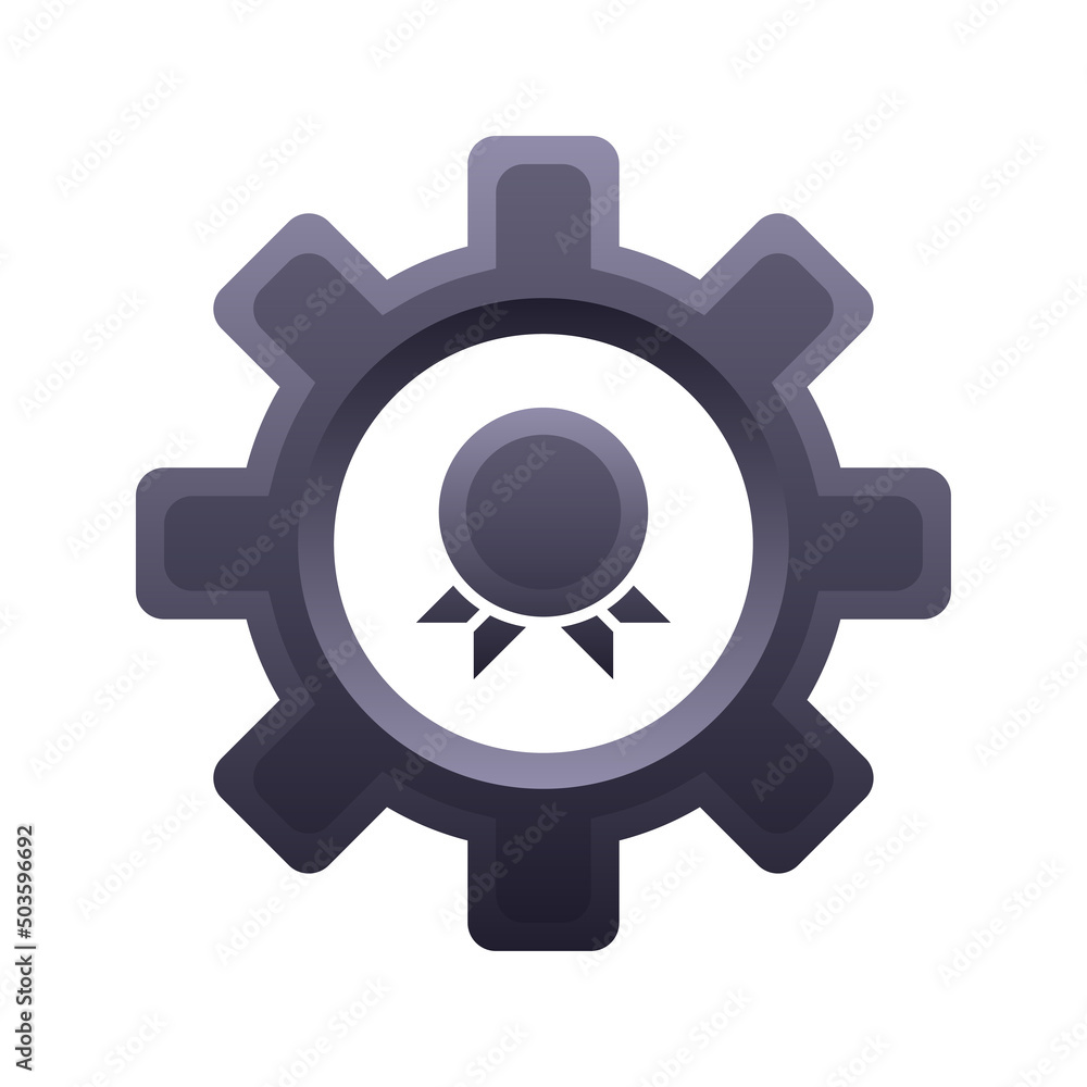 medal gear gradient logo design template icon medal gear gradient logo design template icon