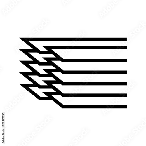 fettuccine pasta line icon vector. fettuccine pasta sign. isolated contour symbol black illustration
