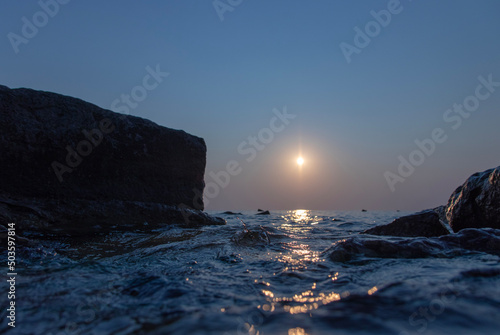sunset over the sea