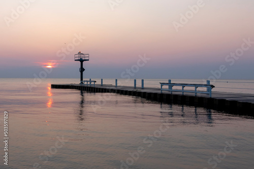 sunset at the pier