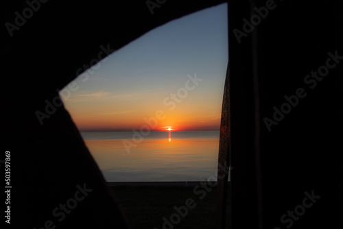 sunset over the sea