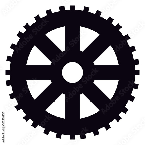 gear cog black silhouette