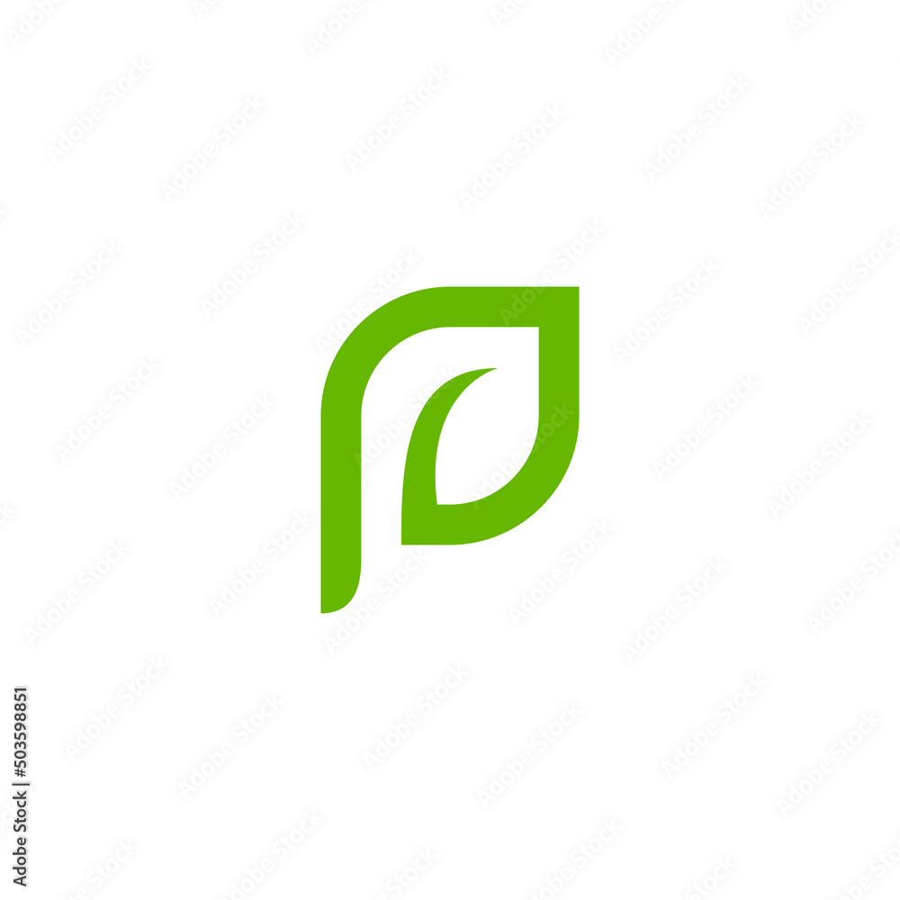 P Leaf Logo Simple P Leaf Logo Simple