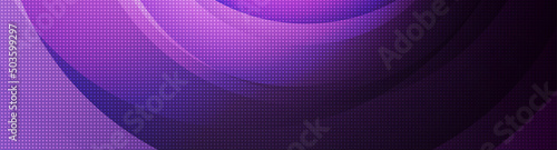 Dark violet tech minimal background with abstract waves and dots. Vector illustration