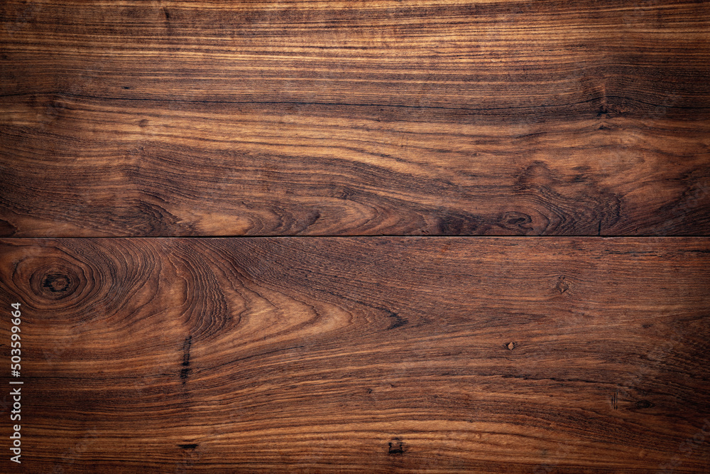 Teak desktop background. Teak wood plank texture. Stock Photo | Adobe Stock
