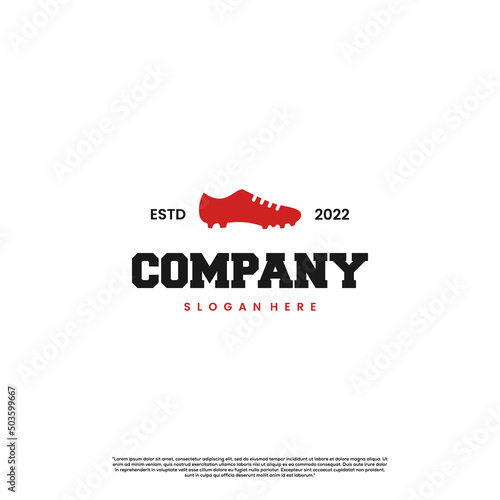 soccer shoes logo design vintage