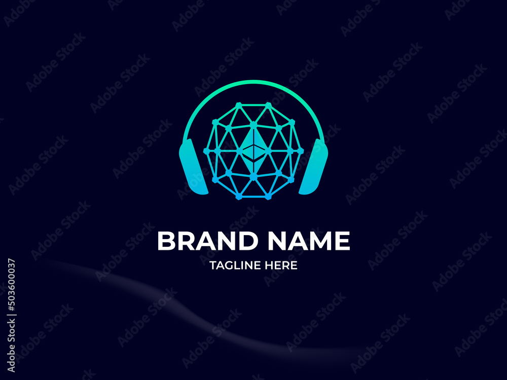 Modern Abstract Music Brand line Based Creative Logo Design Modern Abstract Music Brand line Based Creative Logo Design