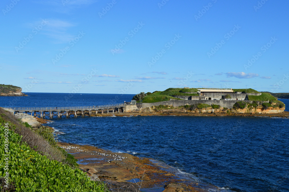 A view of Bare Island at La Perouse in Sydney, Australia A view of Bare Island at La Perouse in Sydney, Australia