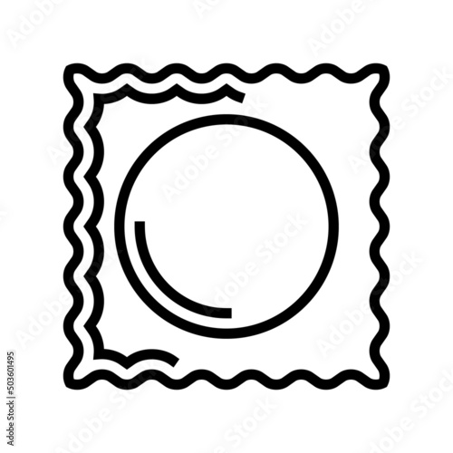ravioli pasta line icon vector. ravioli pasta sign. isolated contour symbol black illustration