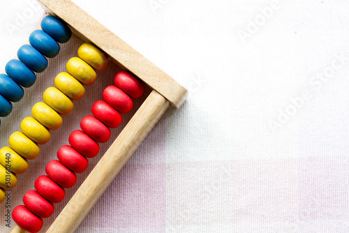 Colorful wooden abacus for children s learning.