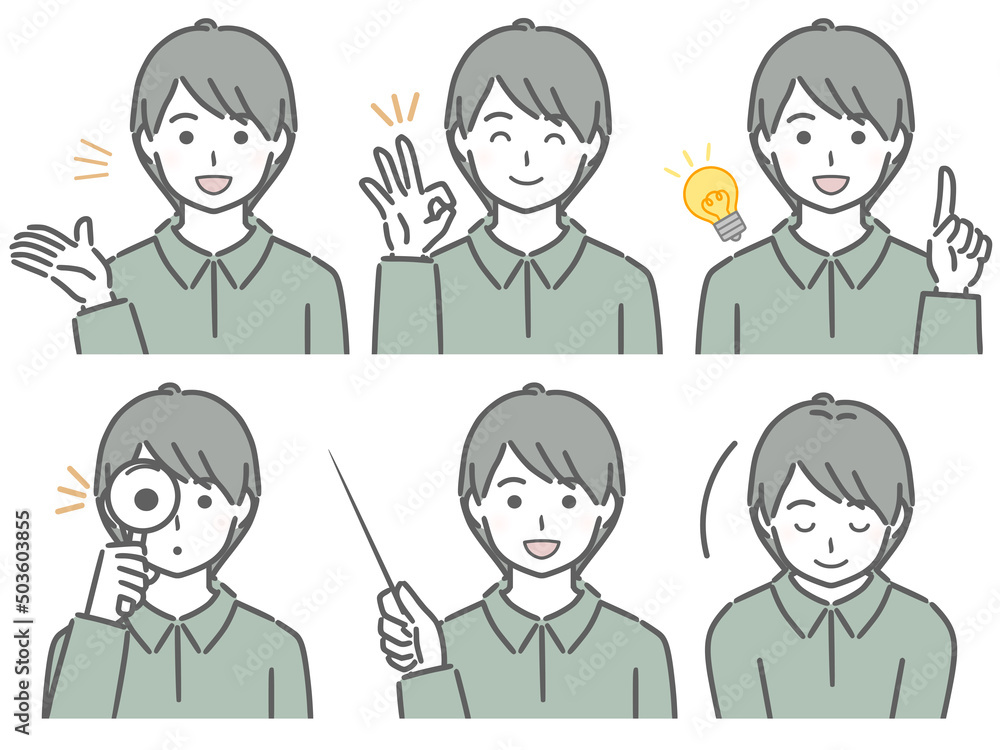 解説する私服の若い男性