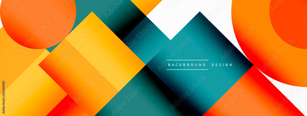 Beautiful abstract background. Circles, triangle shapes, and squares. Minimal geometric template for wallpaper, banner, background or landing Beautiful abstract background. Circles, triangle shapes, and squares. Minimal geometric template for wallpaper, banner, background or landing
