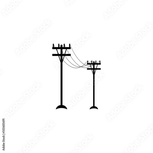 power pole icon vector drawing