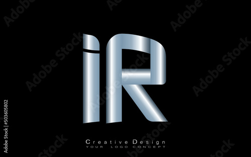 IR letter logo design template vector