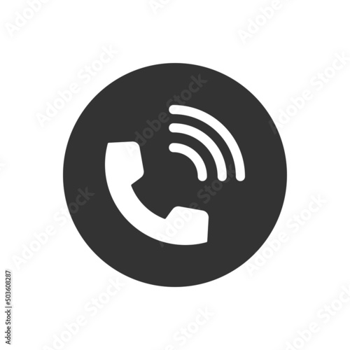 Fotografija Handset related glyph vector icon