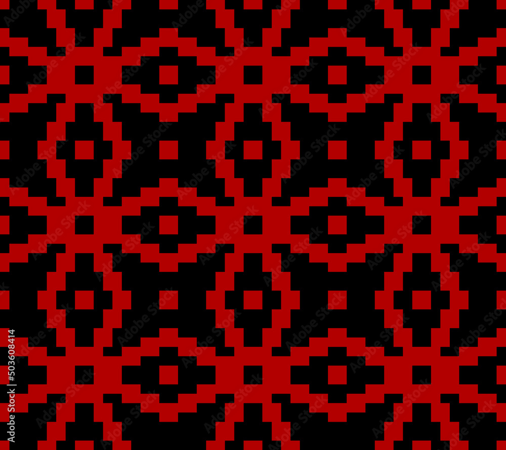 classic geometric ornament. vector seamless pattern. black and red repetitive background. fabric swatch. wrapping paper. abstract continuous print. design template for home decor, apparel, textile classic geometric ornament. vector seamless pattern. black and red repetitive background. fabric swatch. wrapping paper. abstract continuous print. design template for home decor, apparel, textile