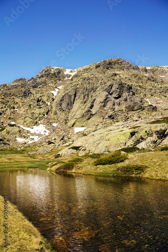 Penalara Mountain on a sunny day in Sierra de Guadarrama National Park in Spain photo