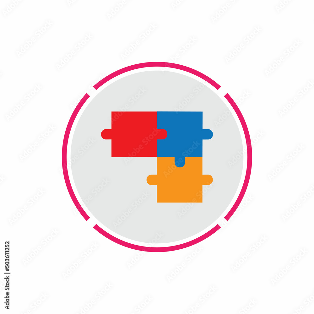 Puzzle vector icon illustration background Puzzle vector icon illustration background