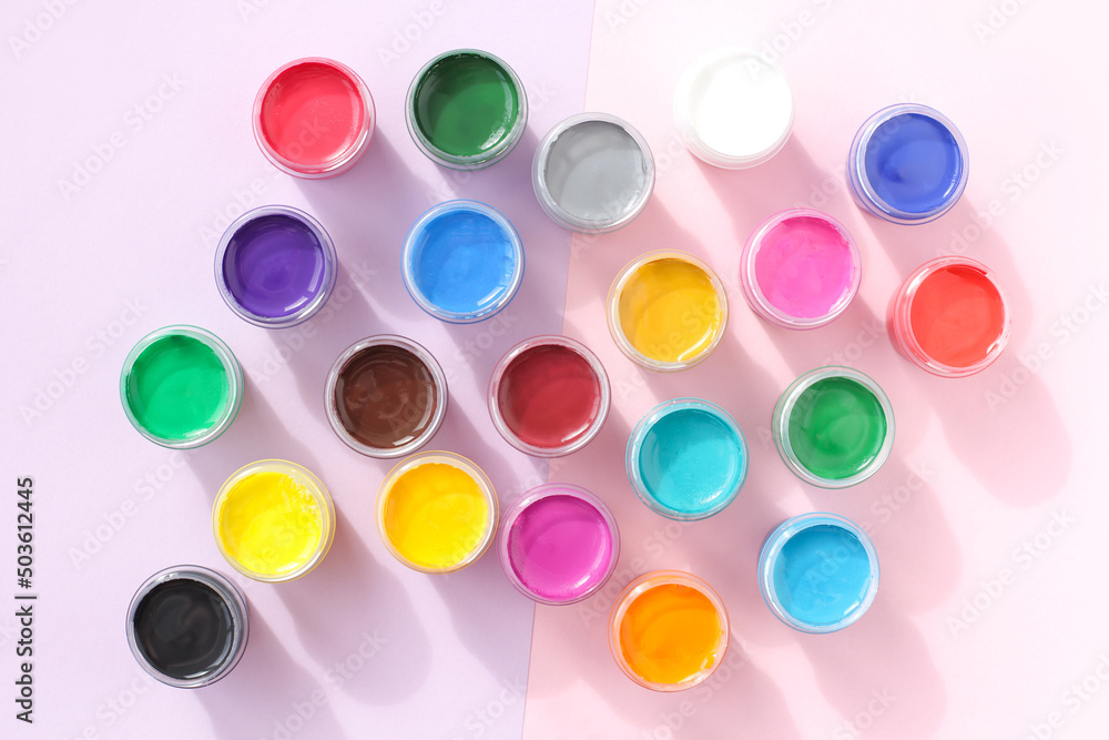 Multicolored gouache. Multicolored gouache.