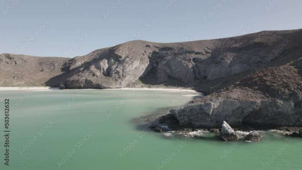 Rocky Coastline And Mountains Of Baja California In Mexico. - aerial Rocky Coastline And Mountains Of Baja California In Mexico. - aerial