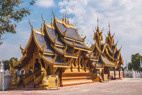 Wat Phiphat Mongkhon blue temple in Sukhothai, Thailand © pierrick