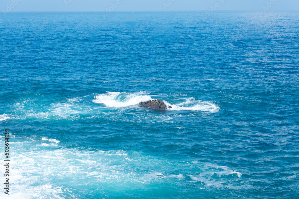 Naklejka premium Pacitan sea waves are very beautiful but not recommended for surfing