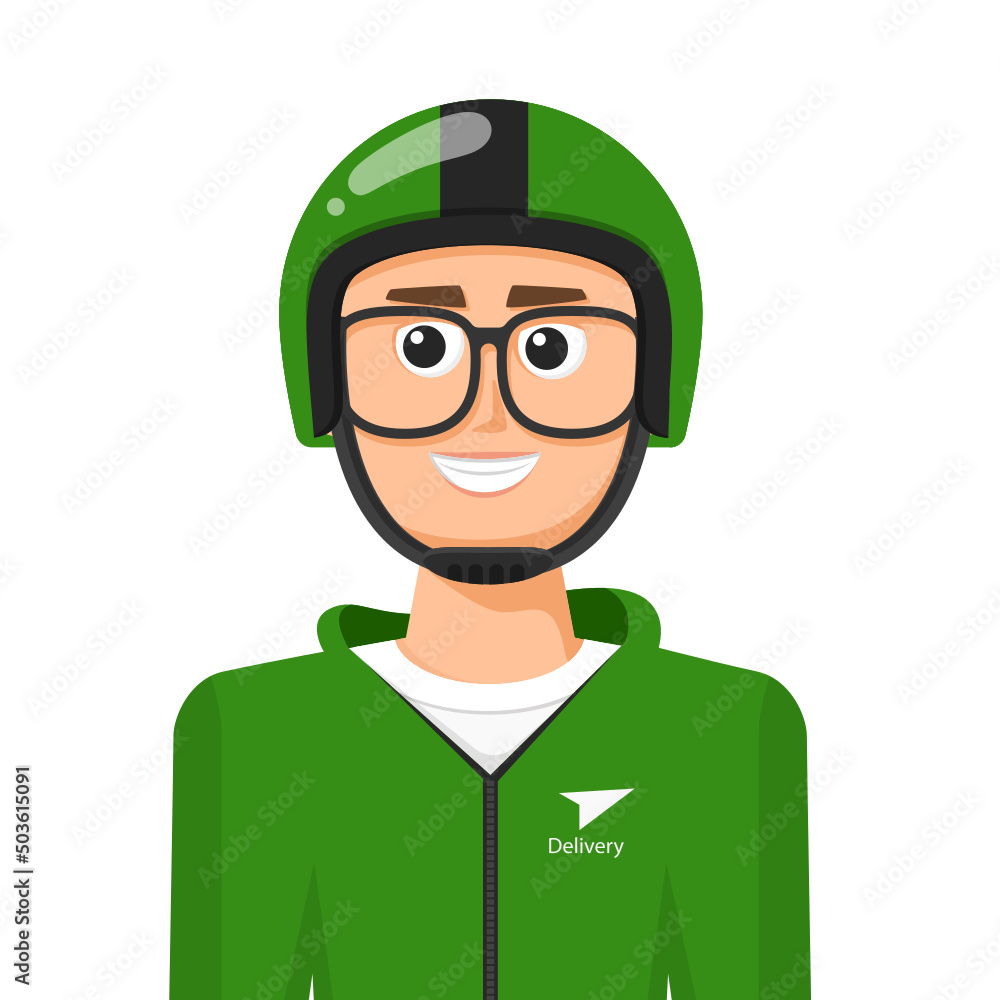 Delivery rider in simple flat vector. personal profile icon or symbol. people concept vector illustration. Delivery rider in simple flat vector. personal profile icon or symbol. people concept vector illustration.