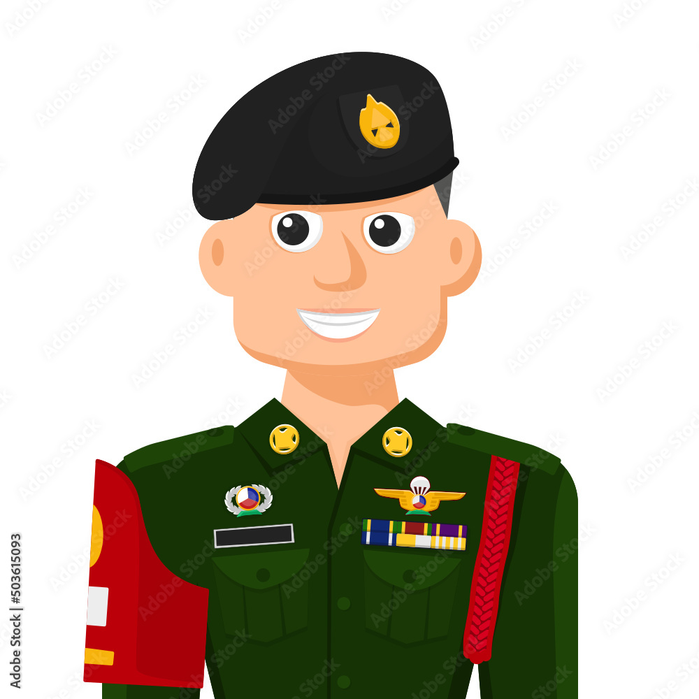 Thailand security guard in simple flat vector. personal profile icon or symbol. people concept vector illustration.