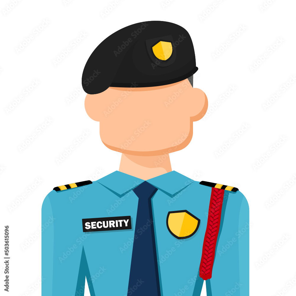 Security guard in simple flat vector. personal profile icon or symbol. people concept vector illustration. Security guard in simple flat vector. personal profile icon or symbol. people concept vector illustration.